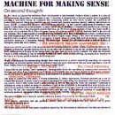 Machine for Making Sense - On second thoughts: