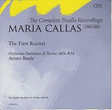 Various artists - Maria Callas: The First Recital (Callas 01)