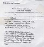 The String Cheese Incident - 11/17/2000 Tabernacle - Atlanta, GA  (Fri.)