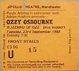Ozzy Osbourne - Apollo Theatre - Manchester, England