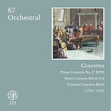 Wolfgang Amadeus Mozart - D 087 Piano Concerto KV 595; Horn Concerto, KV 412/514; Clarinet Concerto KV 622; Movement KV 584b