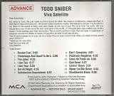 Todd Snider - Viva Satellite (advance promo)