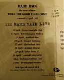 Hard Rain - Live At Limelight Club, Crewe, England