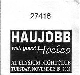 Haujobb - 11-19-02 Austin, TX @ Elysium