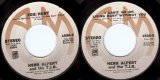 Herb Alpert and The T.J.B. - Fox Hunt/I Can't Go On Living Baby Without You (US)