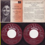 Licia Albanese - Licia Albanese In Four Operatic Arias (US Picture Sleeve)
