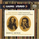 Jasha Heifetz, Violin; Charles Munch, Conductor; Boston Symphony Orchestra - Beethoven: Violin Concerto; Mendelssohn: Violin Concerto