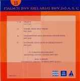 Bach JS - Psalm 51 BWV 1083, Arias BWV 245 A, B, C