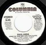 Paul Anka with Karla DeVito - Gimme The Word/Gimme The Word (US Promo)