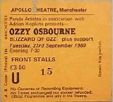 Ozzy Osbourne - Apollo Theatre - Manchester, England