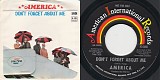 America - Don't Forget About Me/Don't Make Me Over (US Picture Sleeve Promo)