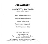 Joe Jackson - Joe Jackson Live at WFUV in NYC
