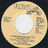 Paul Anka - I've Been Waiting For You All Of My Life/I've Been Waiting For You All Of My Life (US Promo)