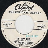 The Andrews Sisters - I'm Goin' Home/By His Word  (US Promo)
