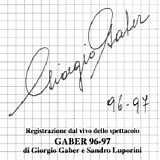 Giorgio Gaber - Gaber 96/97