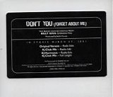 Billy Idol - Don't You (Forget About Me) single