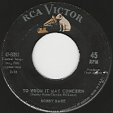Bobby Bare - To Whom It May Concern/I Don't Believe I'll Fall In Love Today (US)