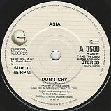 Asia - Don't Cry/True Colors (England)