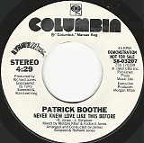 Patrick Boothe - Never Knew Love Like This Before/Never Knew Love Like This Before (US Promo)