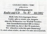 Various Artists - Schwingungen Radio Auf Cd Nr 087
